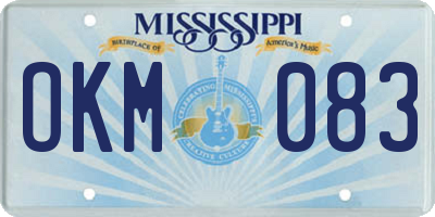 MS license plate OKM083