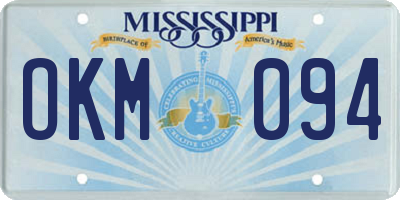MS license plate OKM094