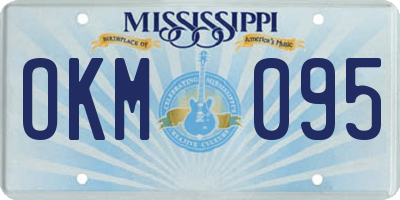 MS license plate OKM095