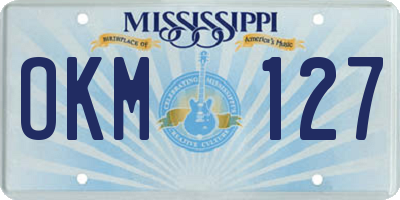 MS license plate OKM127