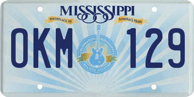 MS license plate OKM129