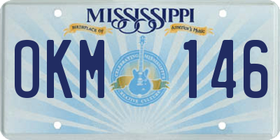 MS license plate OKM146