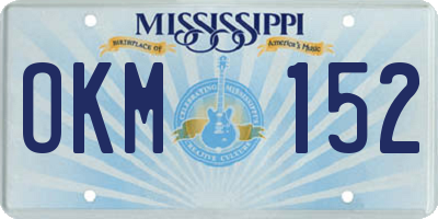 MS license plate OKM152