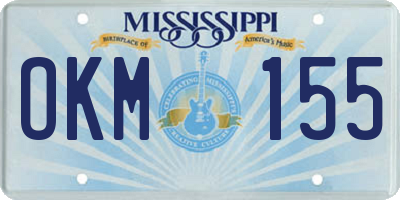 MS license plate OKM155