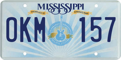 MS license plate OKM157