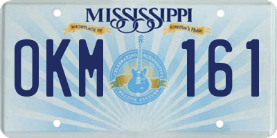 MS license plate OKM161