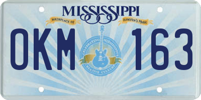 MS license plate OKM163