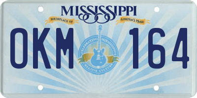 MS license plate OKM164