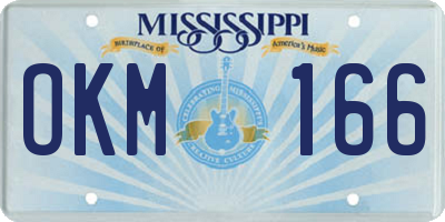 MS license plate OKM166