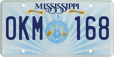 MS license plate OKM168