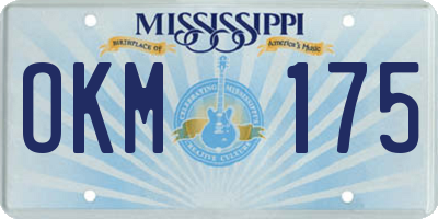 MS license plate OKM175
