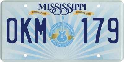 MS license plate OKM179