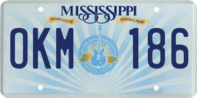 MS license plate OKM186