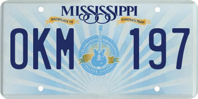 MS license plate OKM197