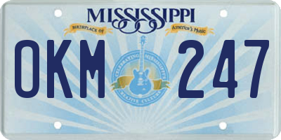 MS license plate OKM247
