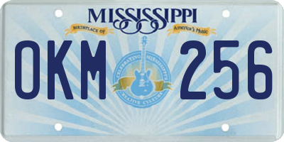 MS license plate OKM256