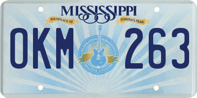 MS license plate OKM263