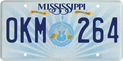 MS license plate OKM264