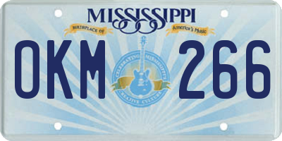MS license plate OKM266