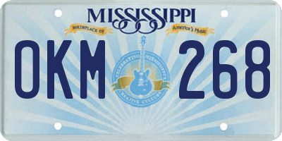 MS license plate OKM268