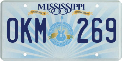 MS license plate OKM269
