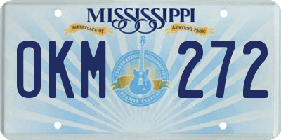 MS license plate OKM272