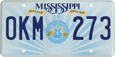 MS license plate OKM273