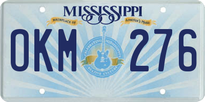 MS license plate OKM276