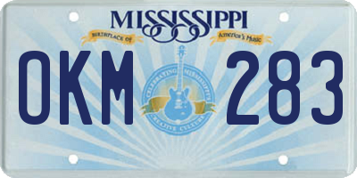 MS license plate OKM283