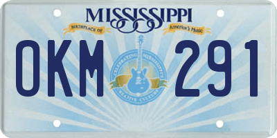 MS license plate OKM291