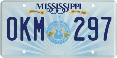 MS license plate OKM297