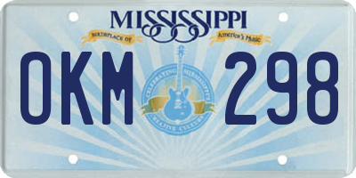 MS license plate OKM298