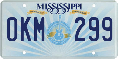 MS license plate OKM299