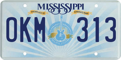 MS license plate OKM313