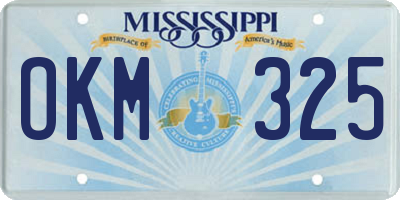 MS license plate OKM325
