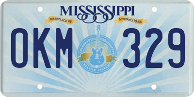 MS license plate OKM329