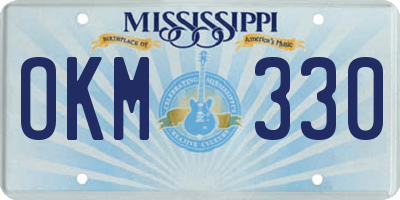 MS license plate OKM330