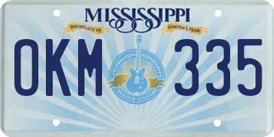 MS license plate OKM335