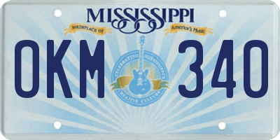 MS license plate OKM340