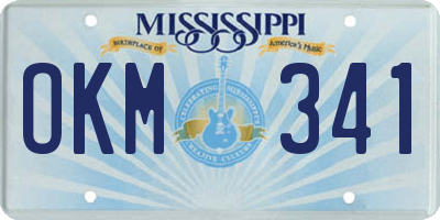 MS license plate OKM341