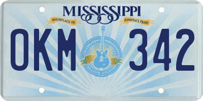MS license plate OKM342