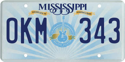 MS license plate OKM343