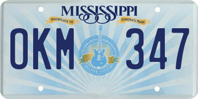MS license plate OKM347