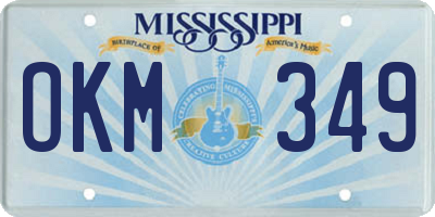 MS license plate OKM349