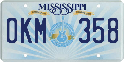 MS license plate OKM358