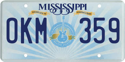 MS license plate OKM359
