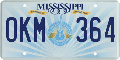 MS license plate OKM364