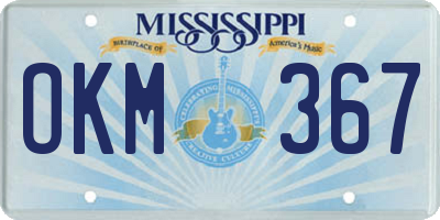 MS license plate OKM367