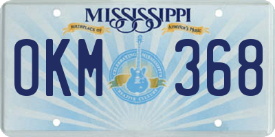 MS license plate OKM368