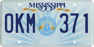 MS license plate OKM371